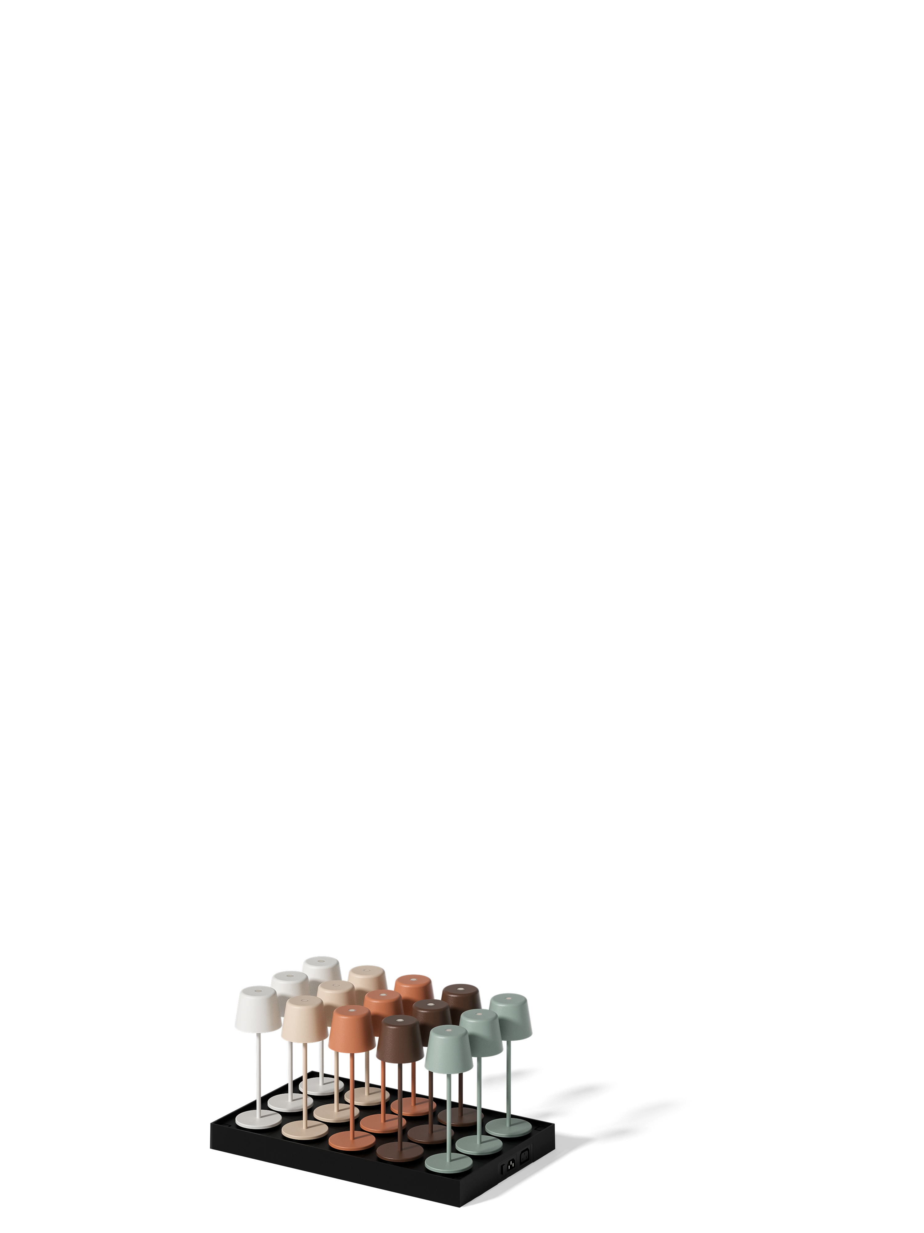 Multiple Contact Charging Base 15 Inputs for Rechargeable Lamps