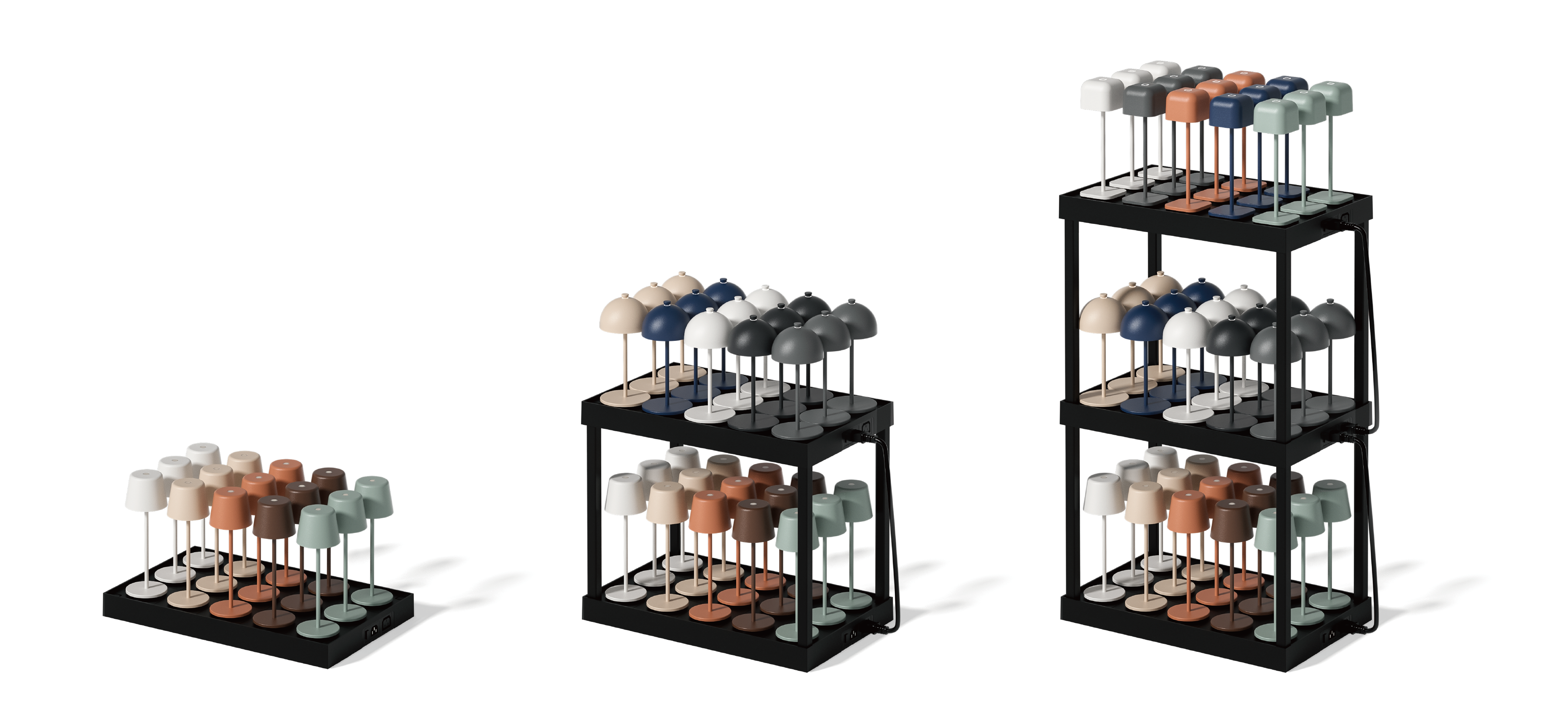 Multiple Contact Charging Base 15 Inputs for Rechargeable Lamps