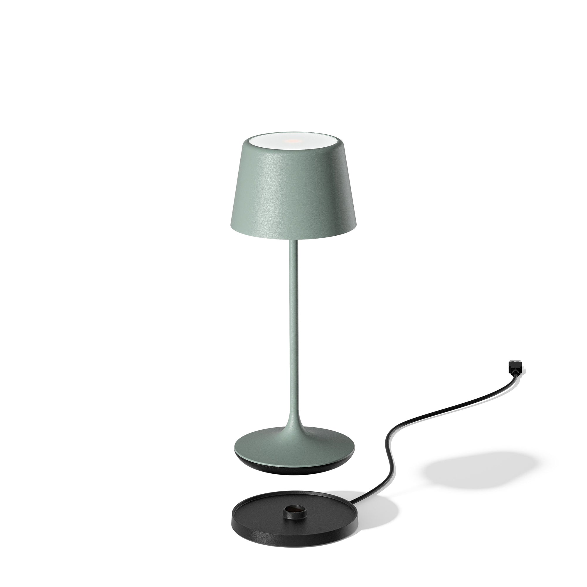 Luna 300 Rechargeable Table Lamp (Set of 6) Matte Green Grey