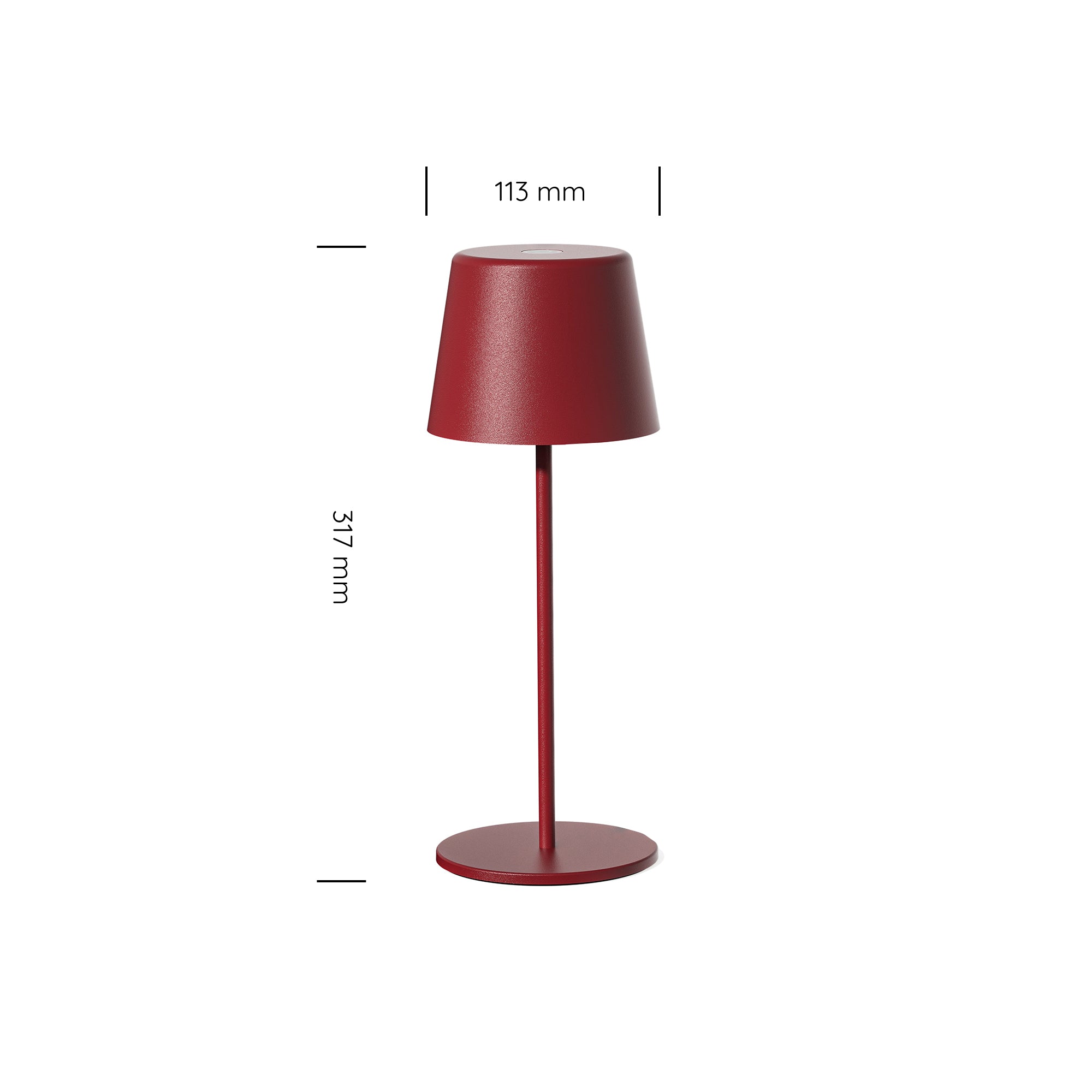 Paola 300 Rechargeable Cordless Table Lamp (Set of 6) Ruby Red