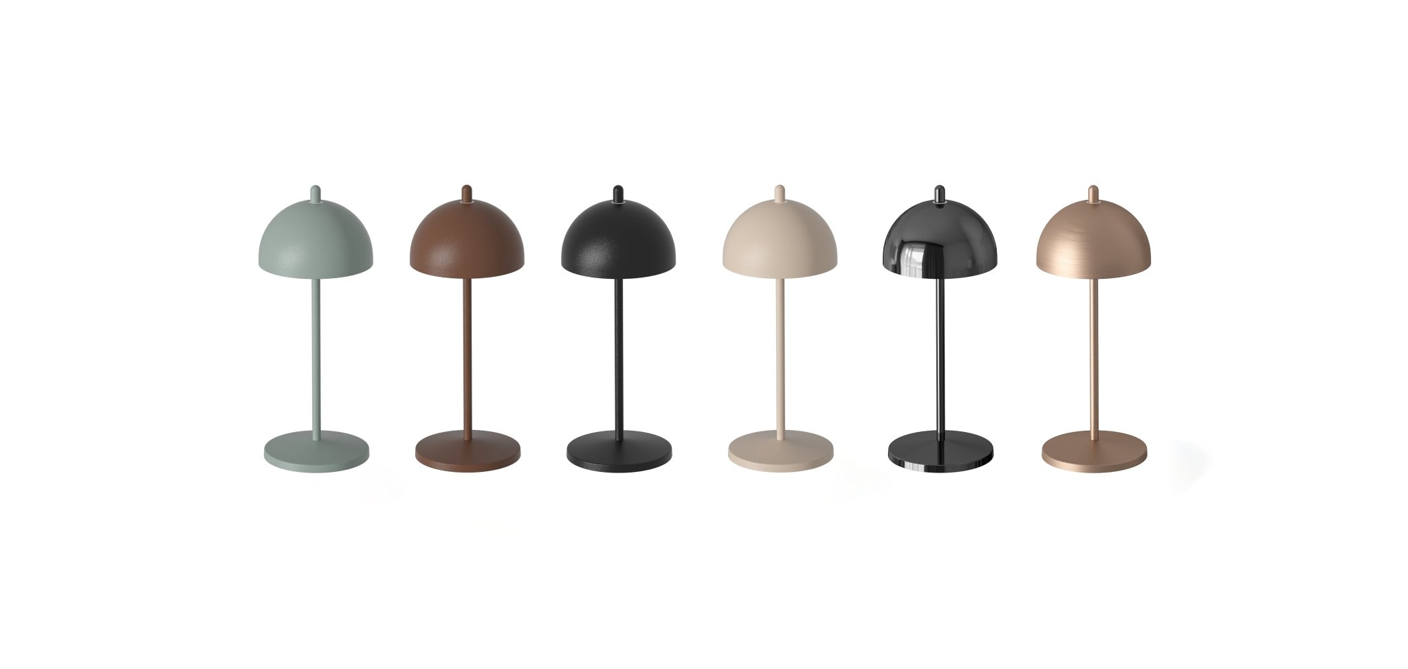 Fiore Micro Rechargeable Cordless Table Lamp Brushed Bronze cordless table lamp by Trempa Lights – for hotels, restaurants, and hospitality venues