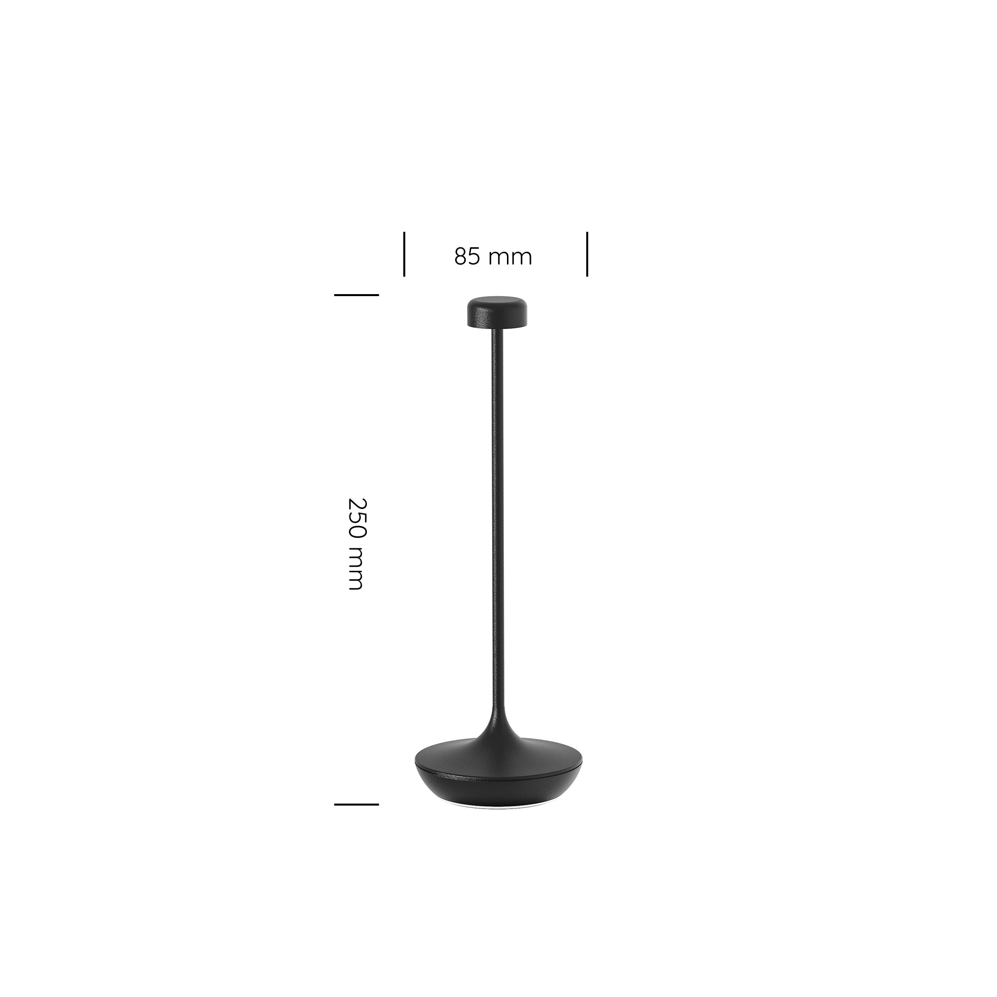 Deca Rechargeable Cordless Table Lamp (Set of 6) Matte Black