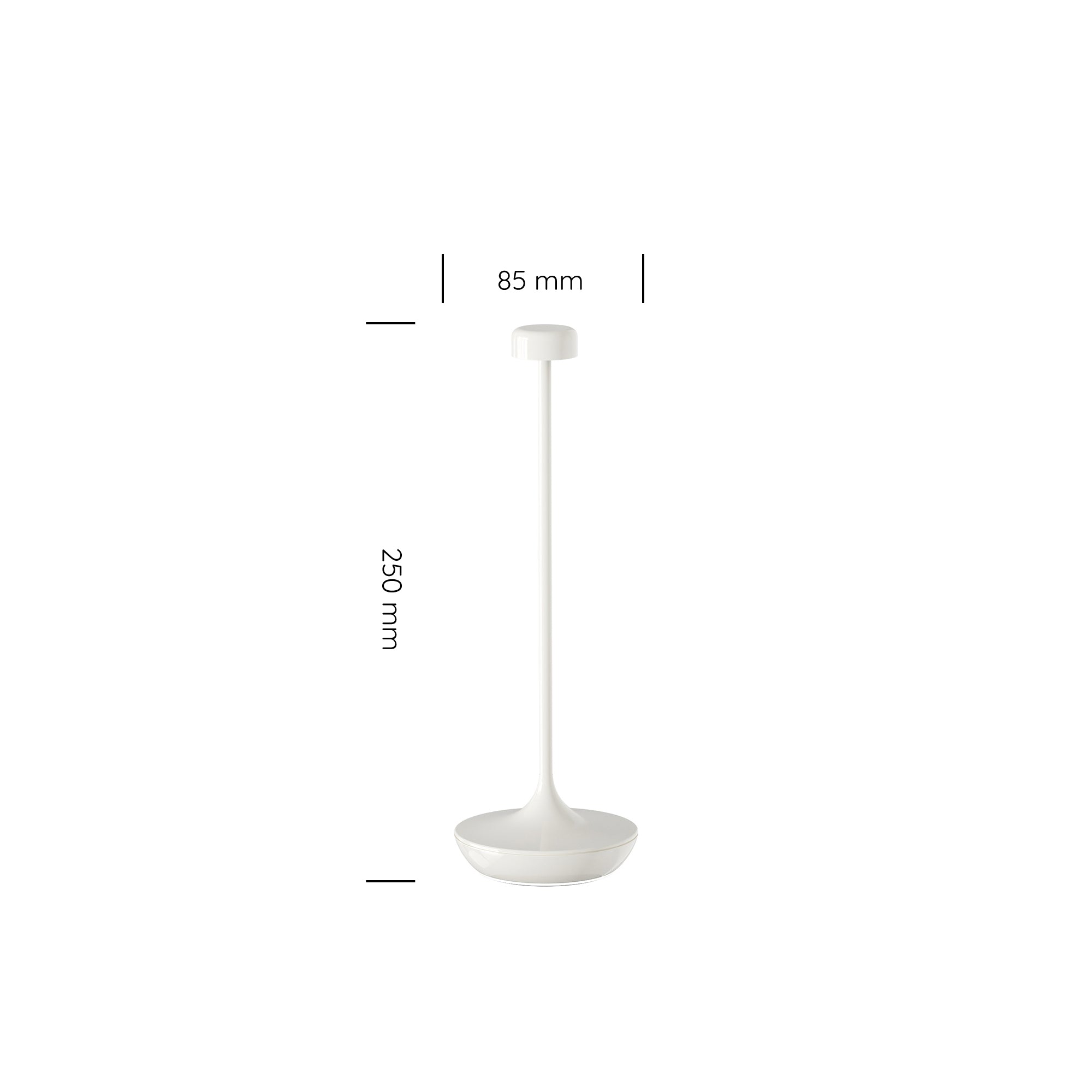 Deca Rechargeable Cordless Table Lamp (Set of 6) Ceramic Pearl White