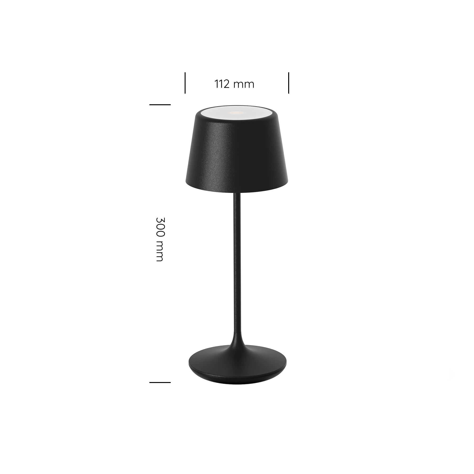 Luna 300 Rechargeable Table Lamp (Set of 6) Matte Black
