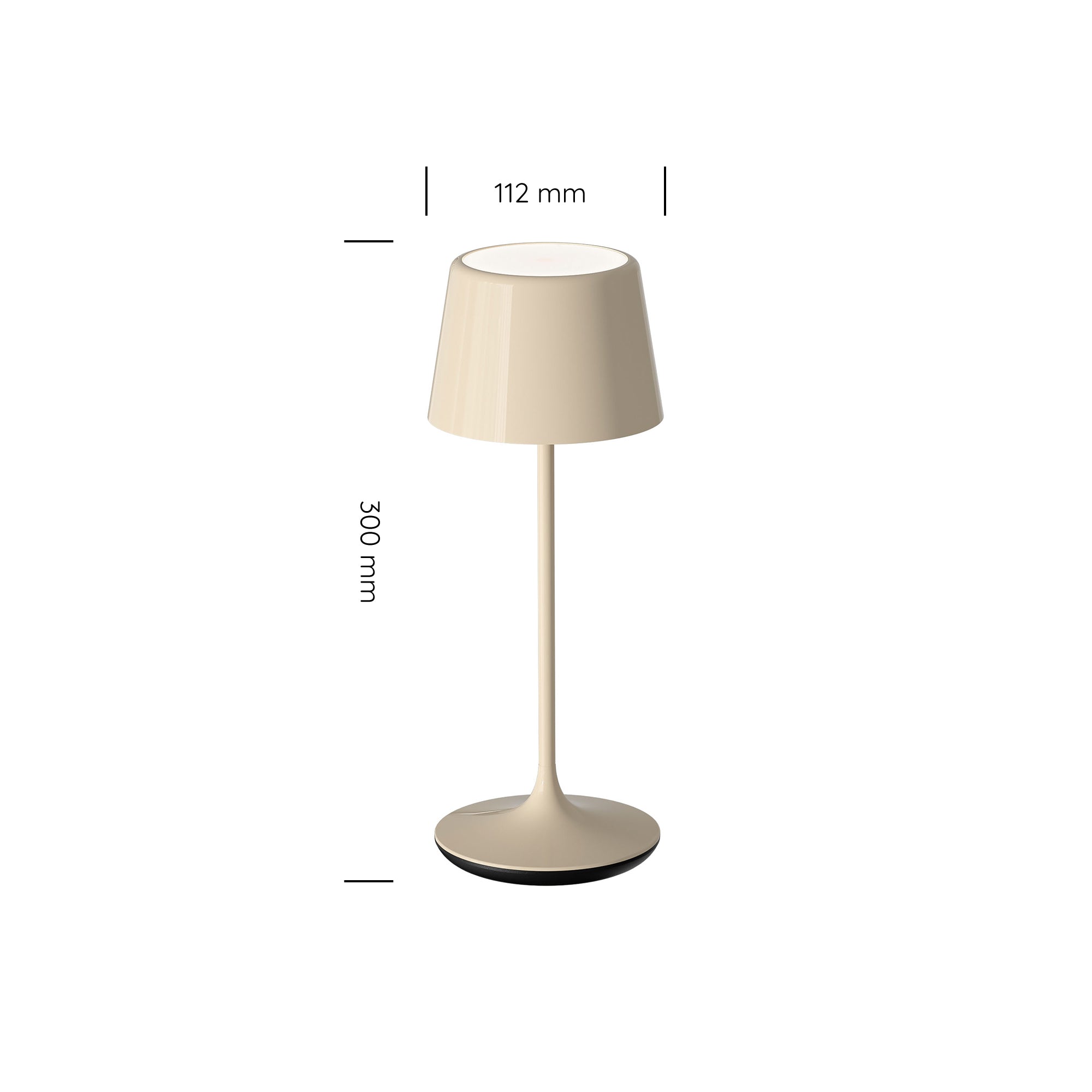 Luna 300 Rechargeable Table Lamp (Set of 6) Ceramic Cream White