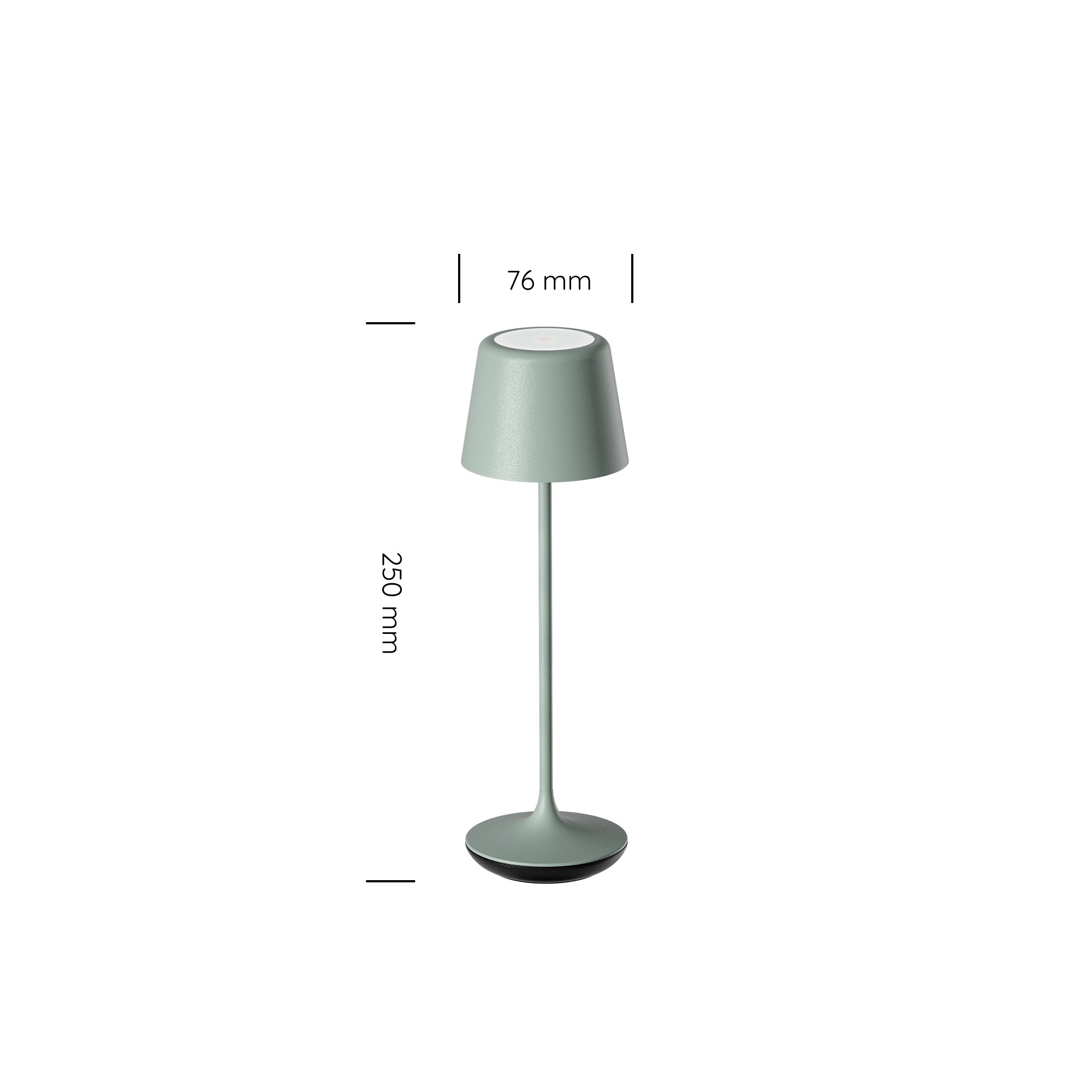 Luna Micro Rechargeable Table Lamp (Set of 6) Matte Green Grey