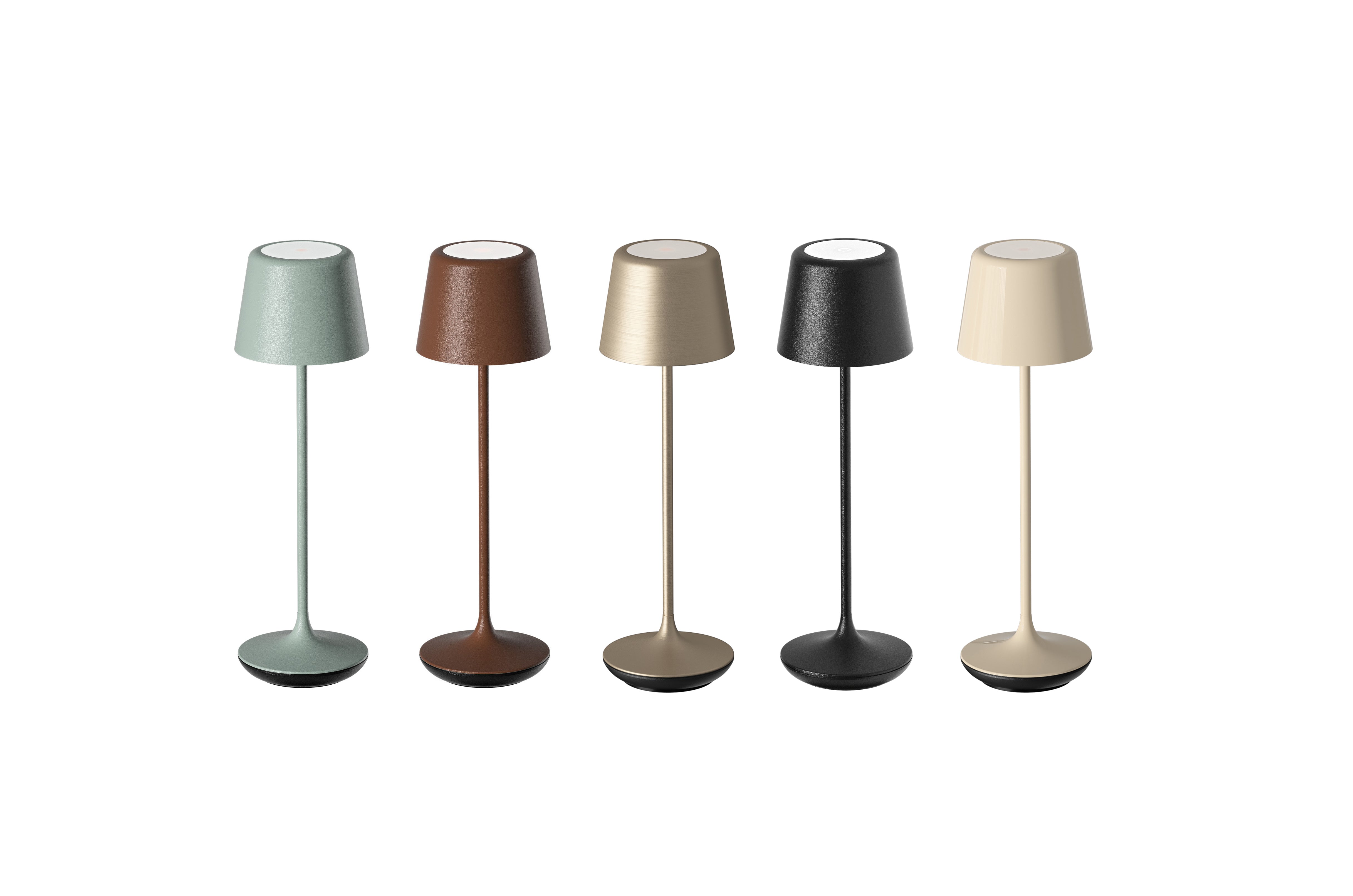 Luna Micro Rechargeable Table Lamp (Set of 6) Ceramic Cream White