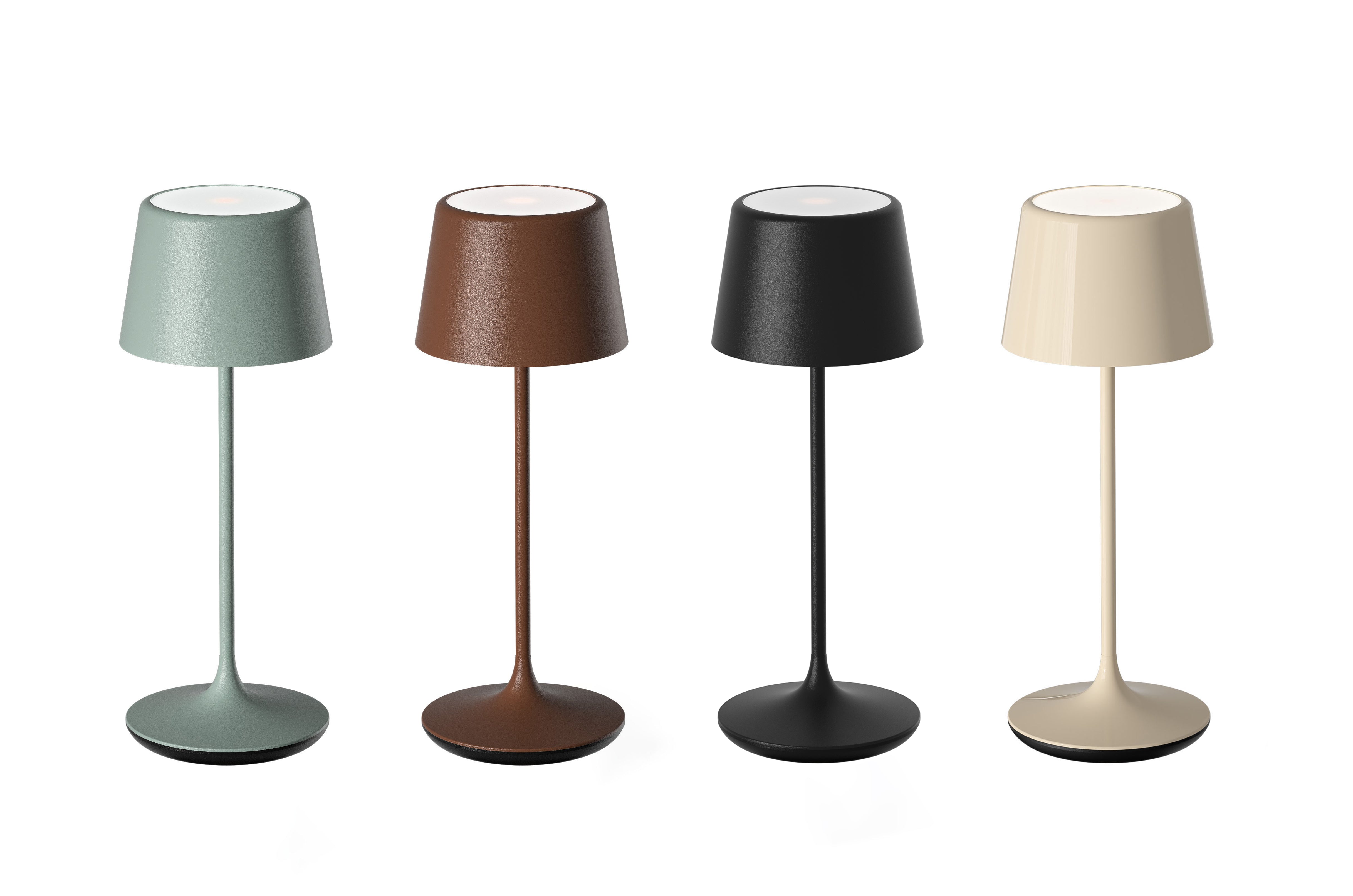 Luna 300 Rechargeable Table Lamp (Set of 6) Ceramic Cream White