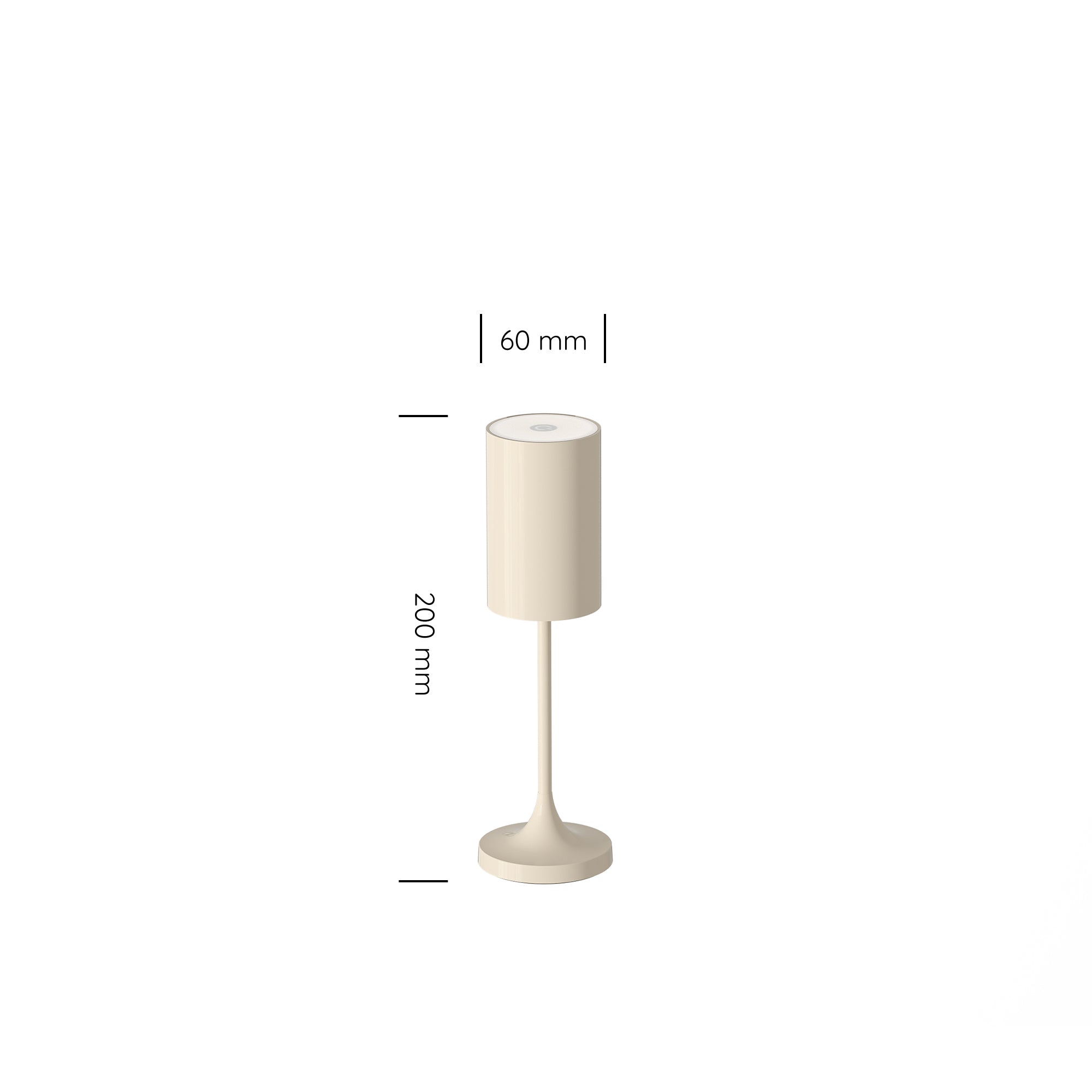 Vina 200 Rechargeable Table Lamp (Set of 6) Ceramic Cream White