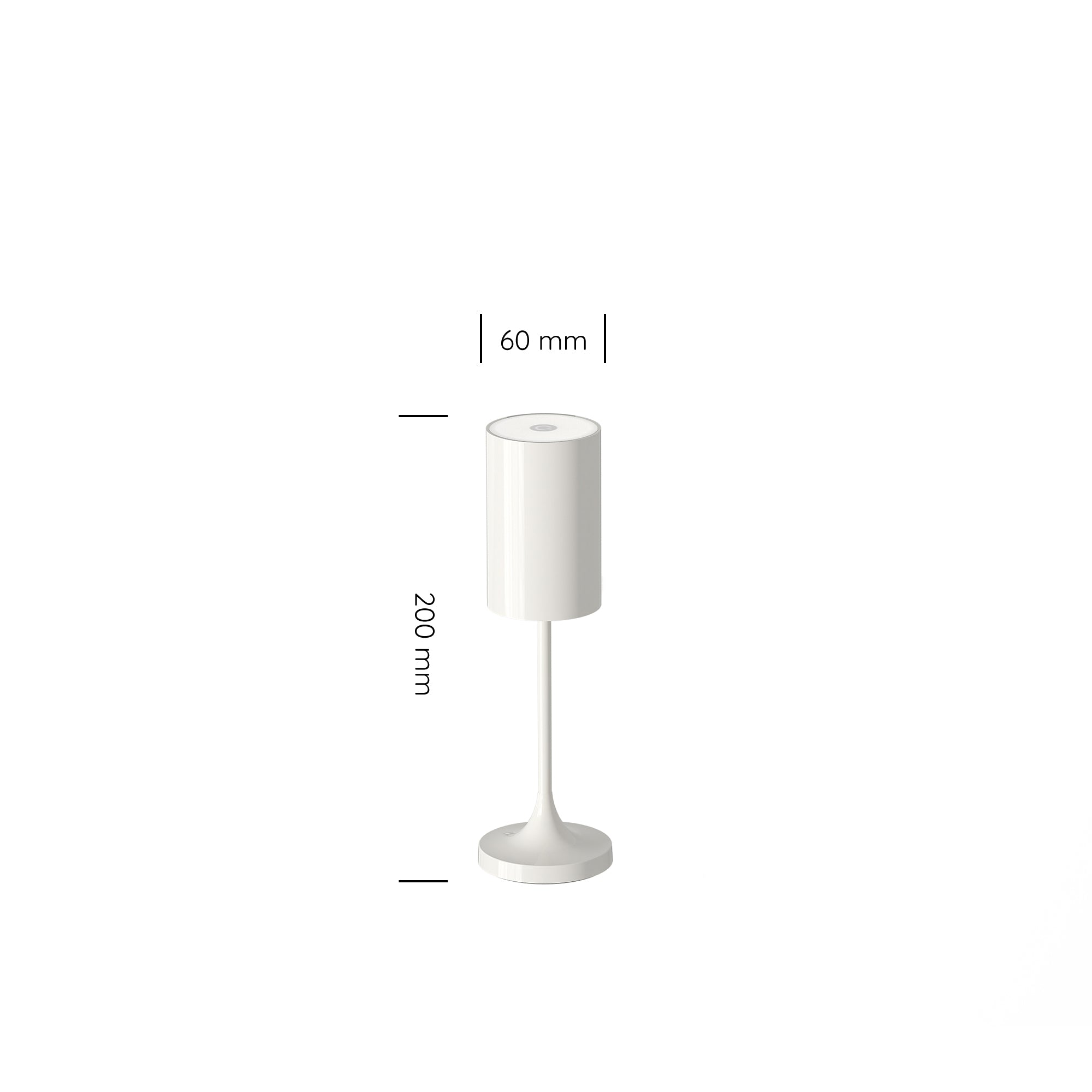 Vina 200 Rechargeable Table Lamp (Set of 6) Ceramic Pearl White