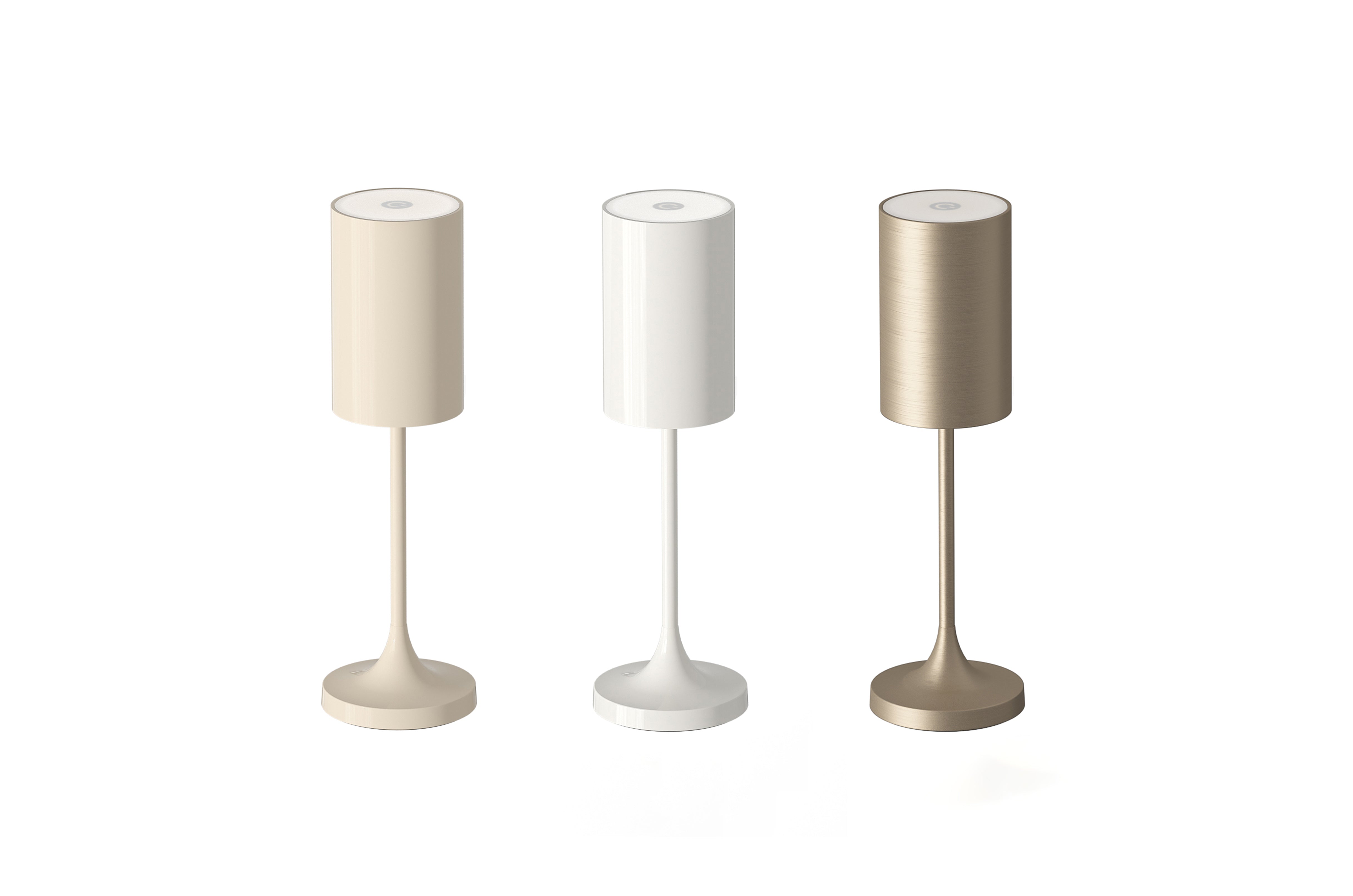 Vina 200 Rechargeable Table Lamp (Set of 6) Ceramic Pearl White