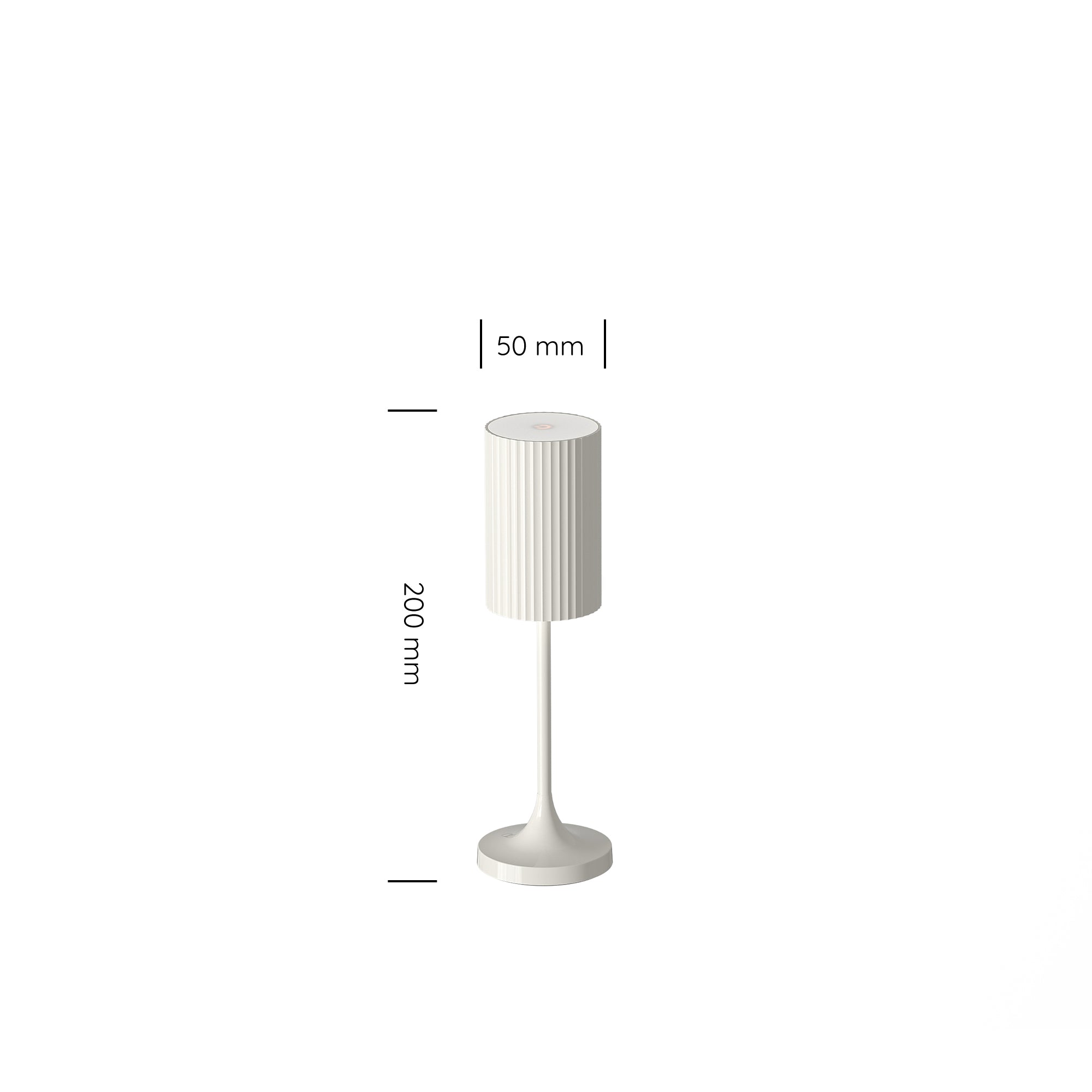 Vino Rechargable Cordless Table Lamp (Set of 6) Ceramic Pearl White