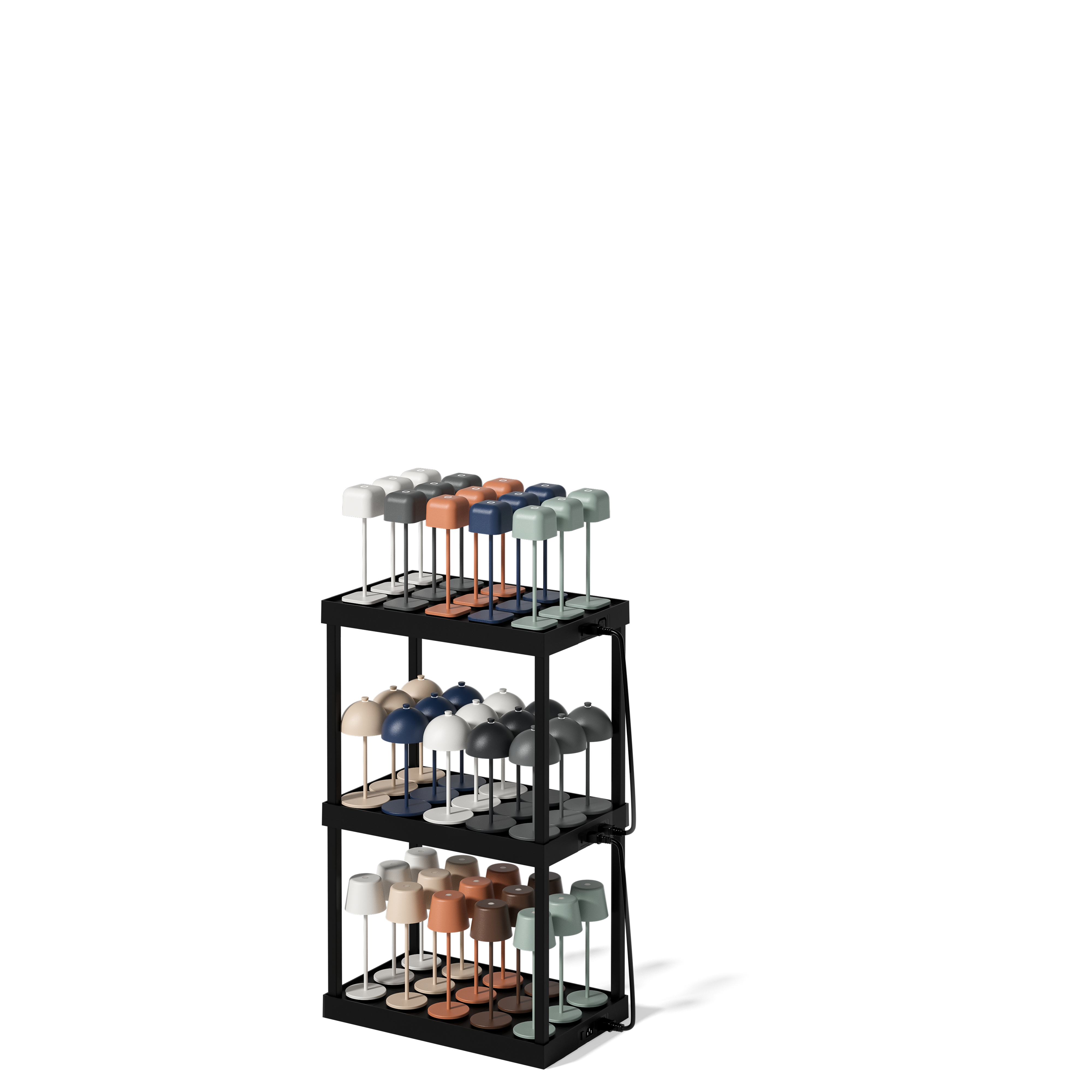 Multiple Contact Charging Base 15 Inputs for Rechargeable Lamps