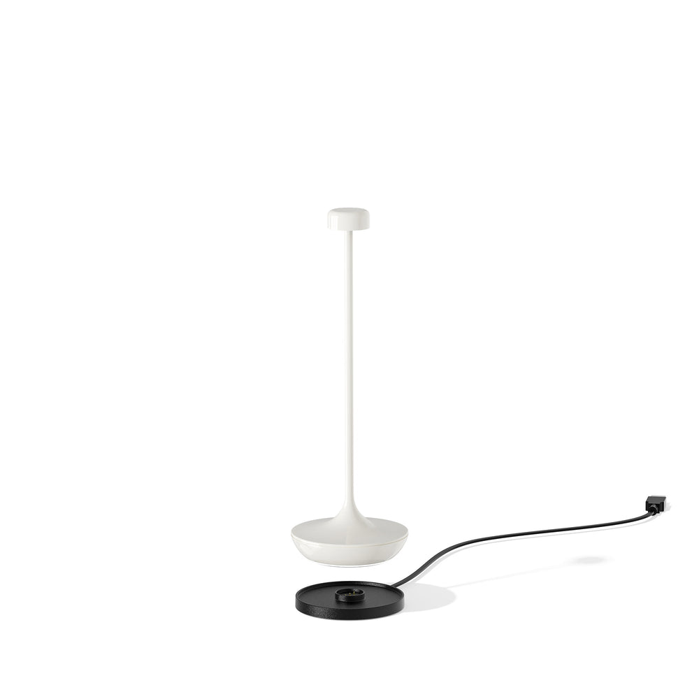 Deca Pearl White Ceramic Cordless Lamp | Trempa Lights
